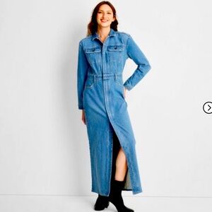 Target Denim Jean Maxi Dress size 8